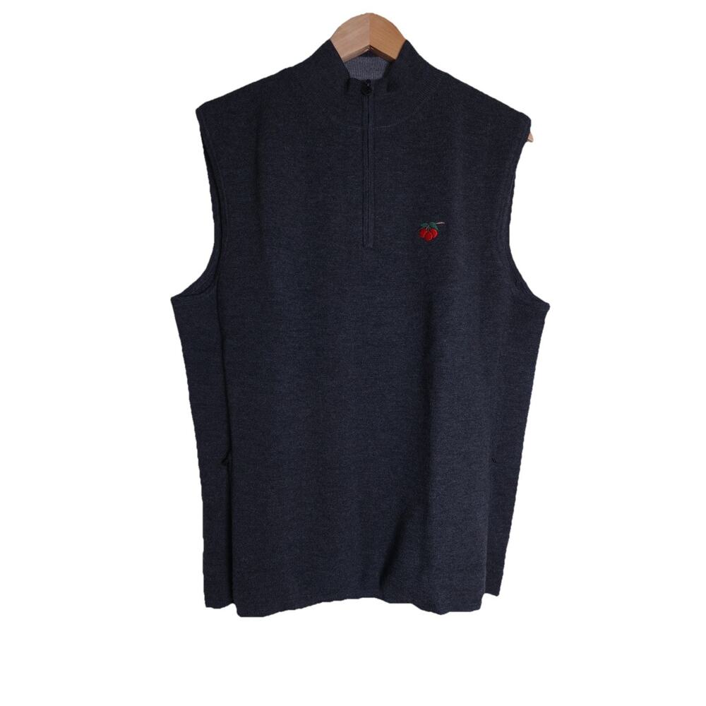 G/Fore Men’s Merino Wool Tech Lined Dunes Tailored Fit Vest Charcoal Gray Size L - Picture 6 of 13